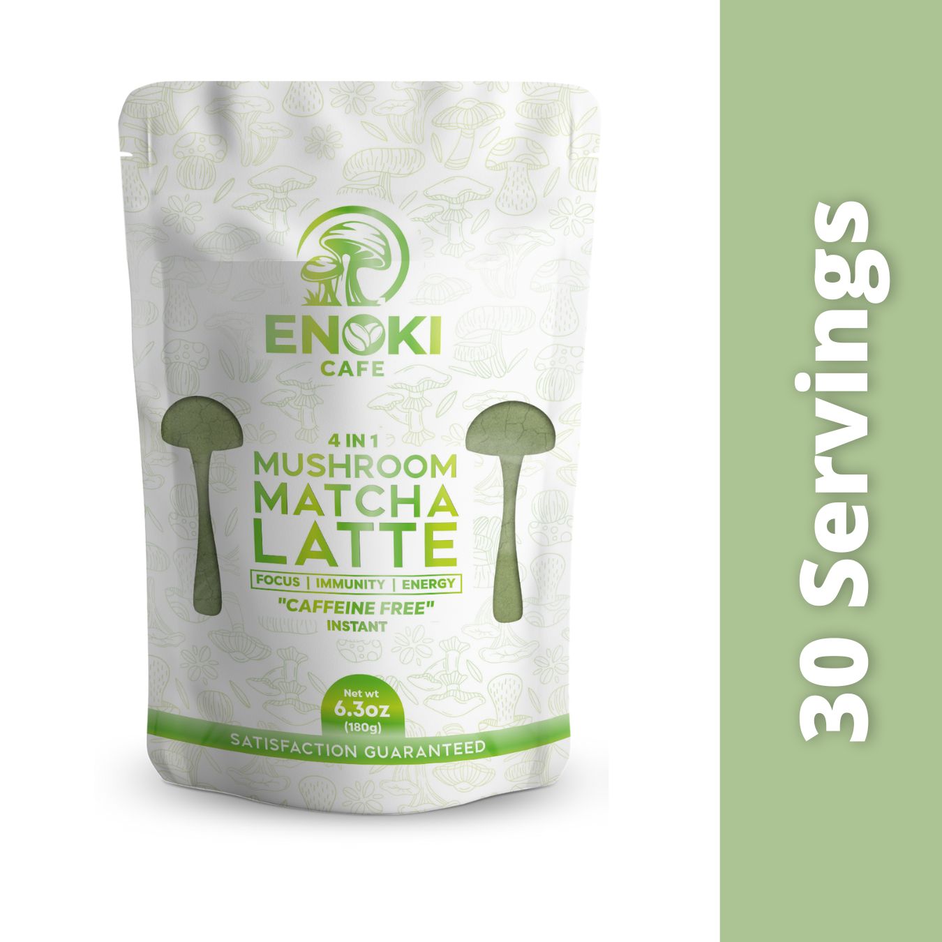 Mushroom Matcha Latte Servings