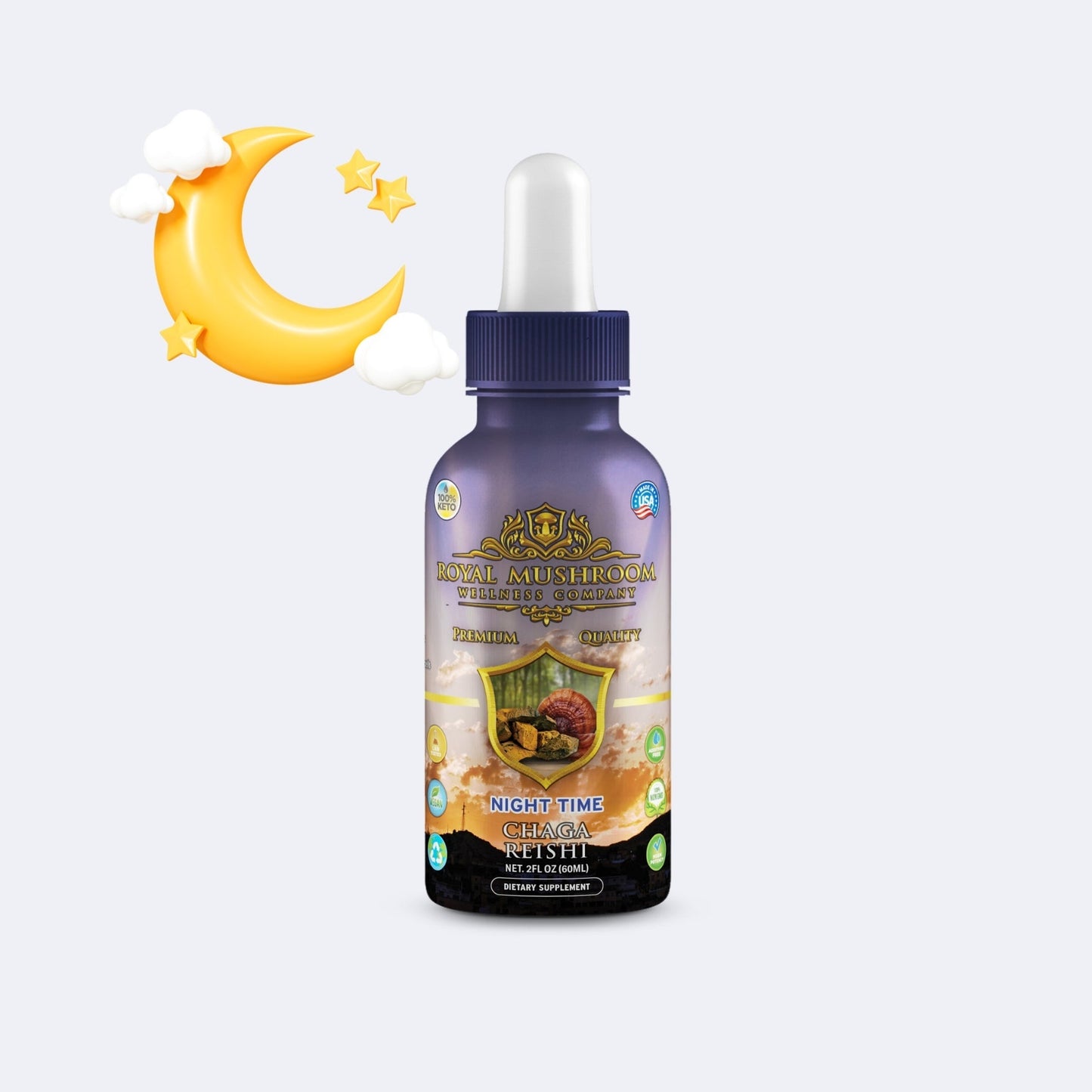 Night Time Tincture | Chaga & Reishi Extract Royal-Mushroom