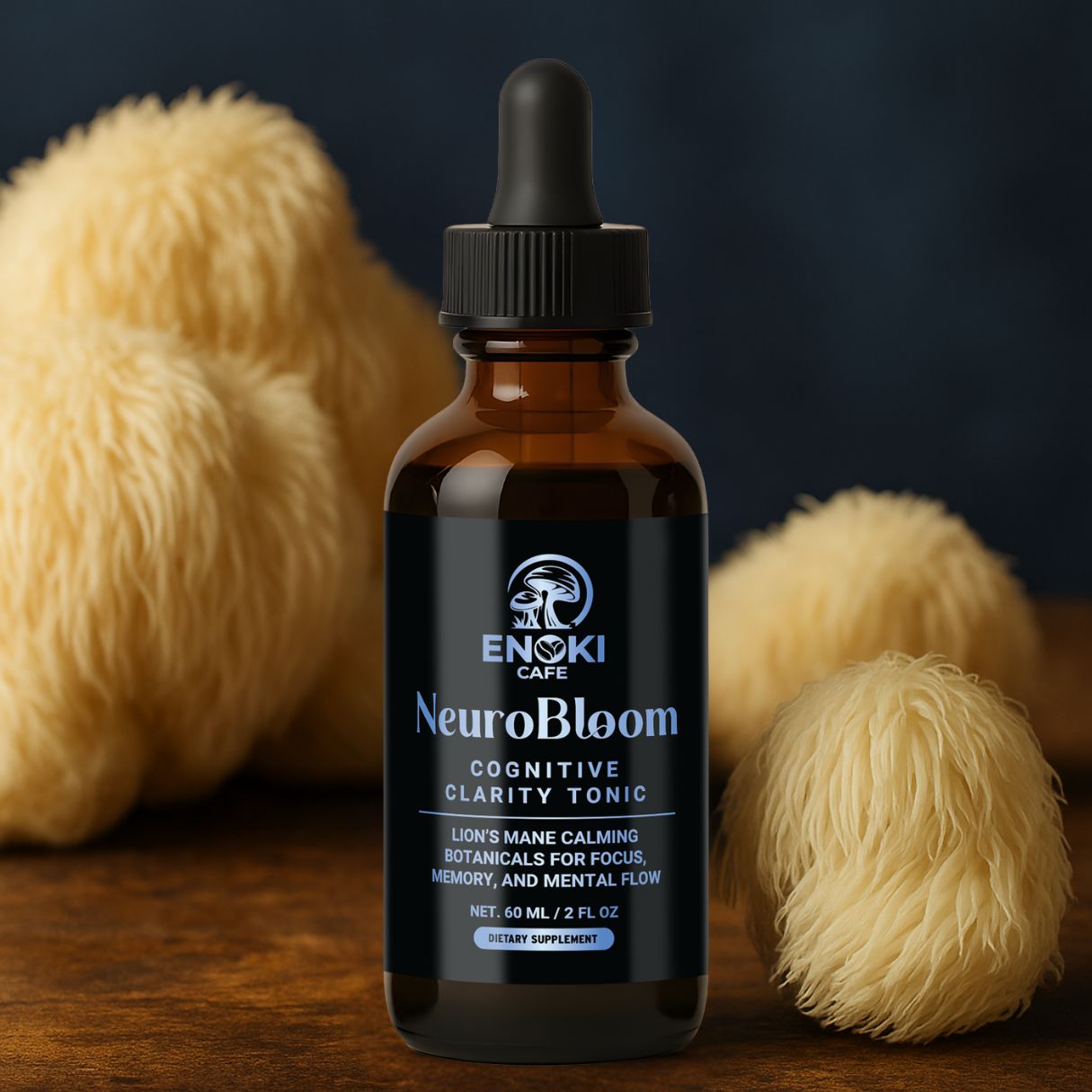 NeuroBloom Lion’s Mane Focus Tonic Bottle – Enoki Cafe Wellness